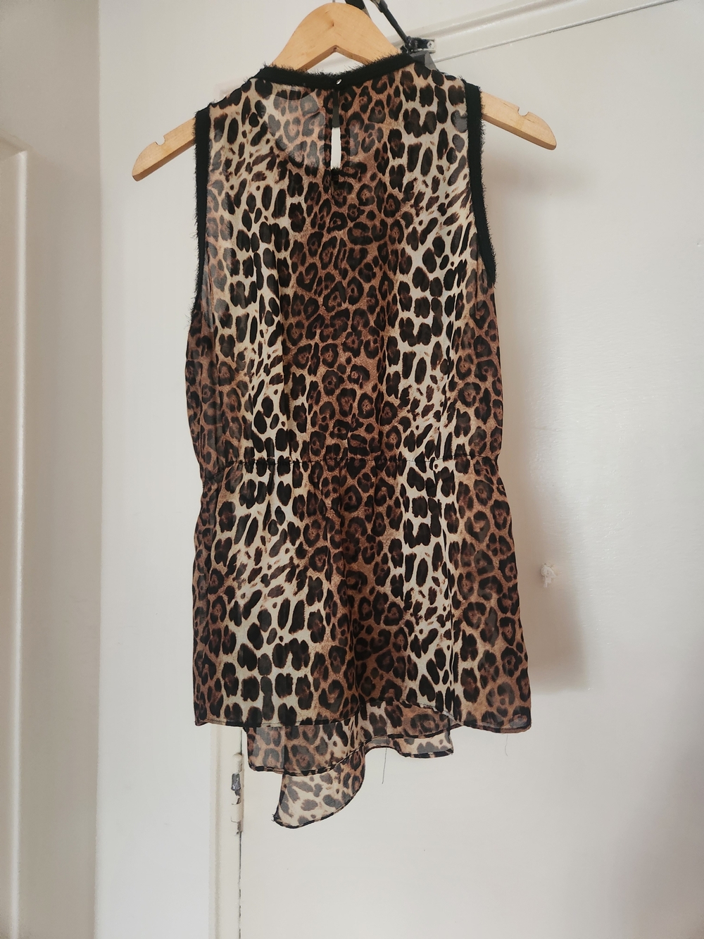 Zara Leopard Print Sleeveless Camisole in Brown and Black - Picture 1 of 3